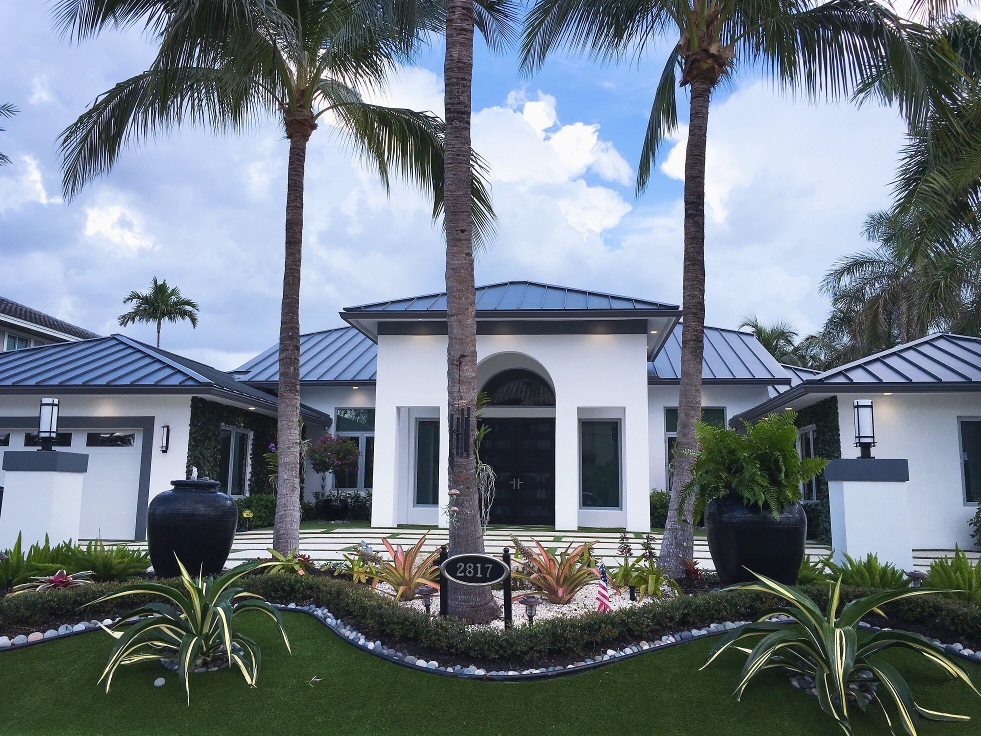 Luxury exterior with palms